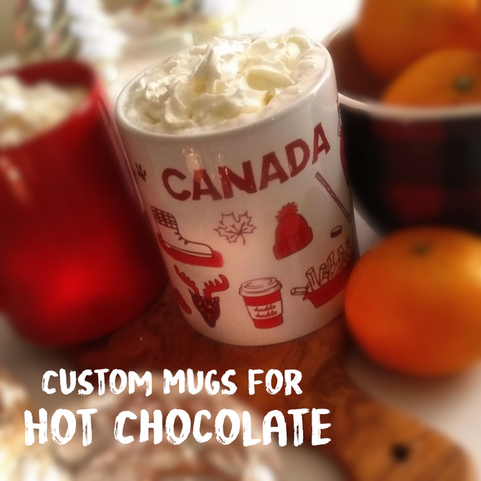 Hot Chocolate Custom Mugs | New Years Party Idea & Winter Holiday Treat