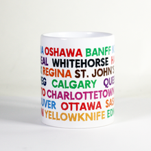Load image into Gallery viewer, colourful canada town city mug souvenir tourist gift country