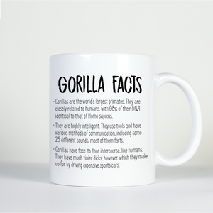 Gorilla Facts on a mug