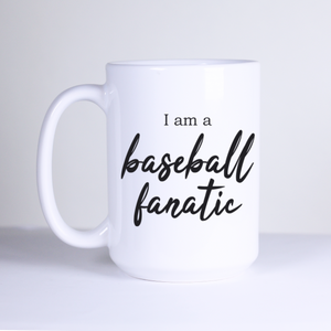 sports baseball sport fan fanatic mug large white custom personalized