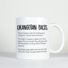 Load image into Gallery viewer, Orangutan Facts on a mug