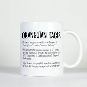 Orangutan Facts on a mug