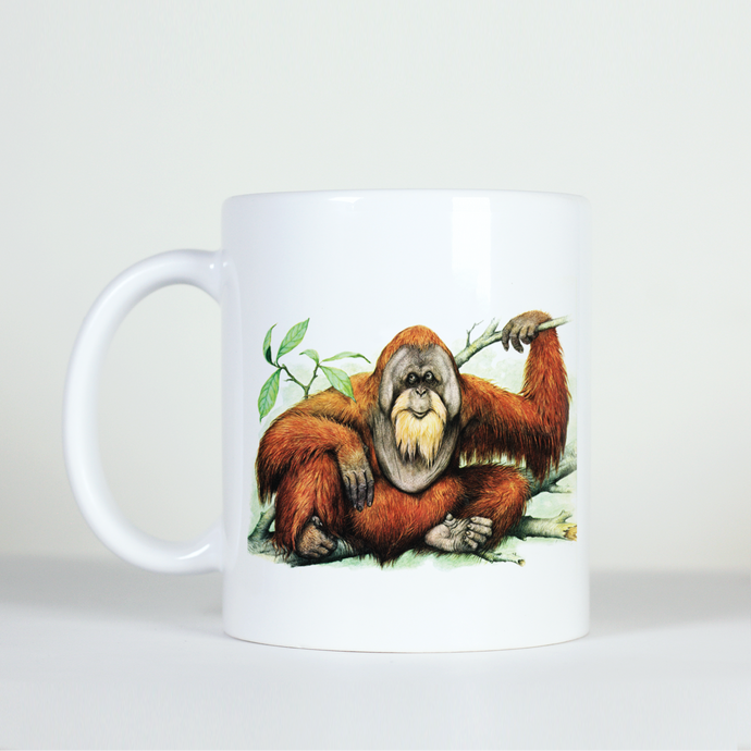 Orangutan on a mug